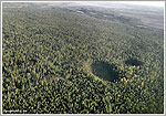 Термокарстовые кратеры в близи Ванавары.